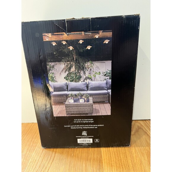 Ashland Addison String Lights 10 Clear Bulbs Copper Finish Outdoor Patio Decor - Picture 2 of 2